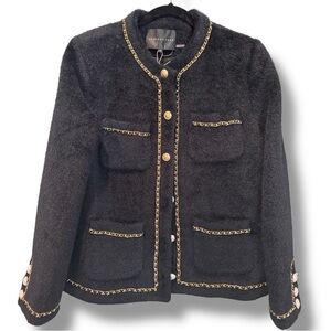 ✨ Endless Rose Black Chain Trimmed Jacket Size S New✨